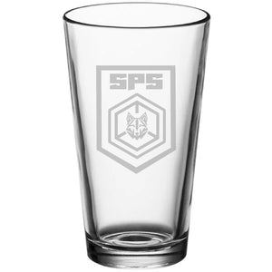 SPSR Wolves Banner Engraved Pint Glass | 16 oz.