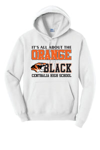 All About The Orange and Black Pullover Hoodie