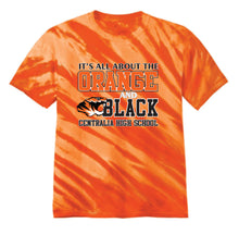 Its All About The Orange and Black Tiger Stripe Tie-Dye Tee