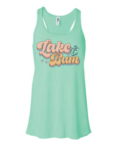Lake Bum Flowy Racerback Tank Top