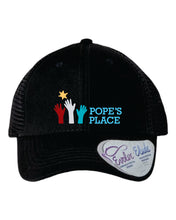 Embroidered Ponytail Hat | Pope's Place