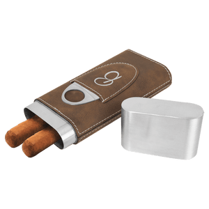 Leatherette Cigar Case with Cutter