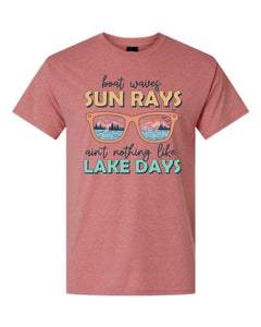 Sun Rays Lake Days Unisex Tees