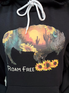 Roam Free Buffalo Hoodie