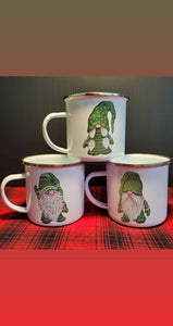 Set of 3 Gnome Christmas camp mugs