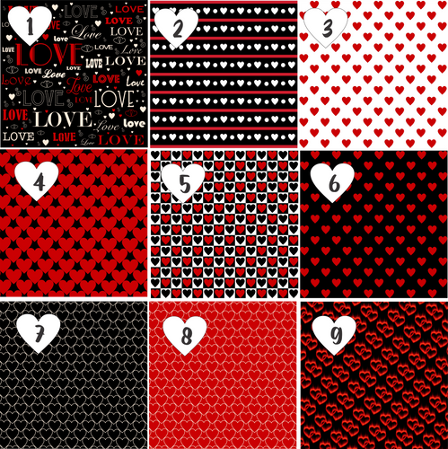 Red & Black Valentine Pattern Vinyl